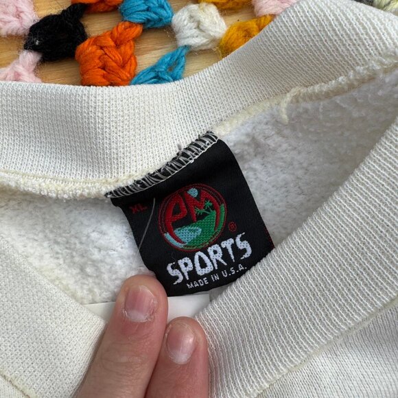 Vintage Ohio State Sweatshirt โ White Crewneck Pullover Size XL - Picture 3 of 7